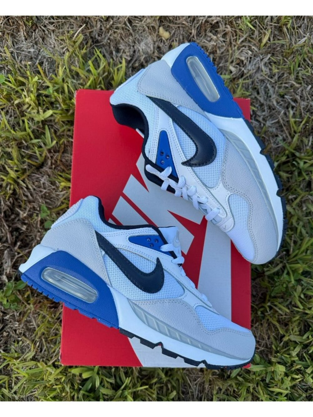 8.5 WOMEN'S NIKE AIR MAX CORRELATE WHITE / BLUE 511416-126 SNEAKERS SPORTSWEAR - Picture 2 of 9